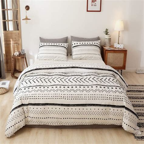 black and white boho comforter